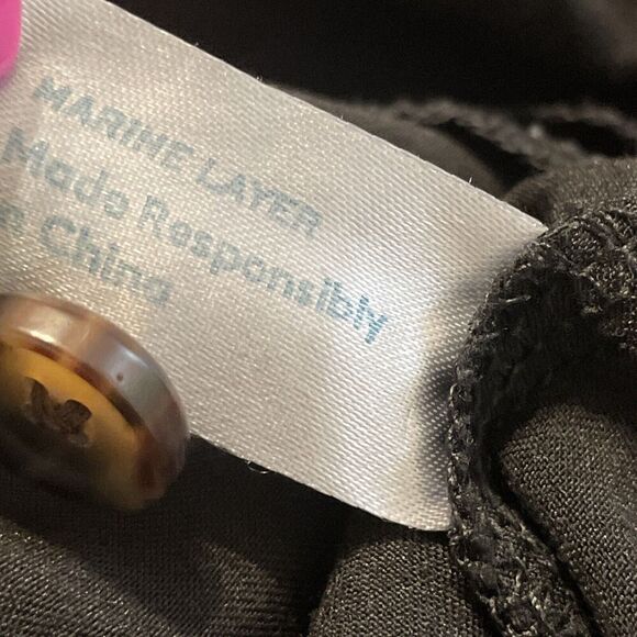 Marine Layer Women's Black Allison Straight Leg Pants‎ Small 13541 Holyday2020 - Picture 6 of 9